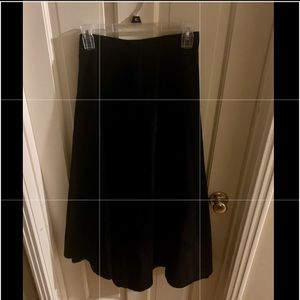 J. Christopher Black Suede Long Skirt